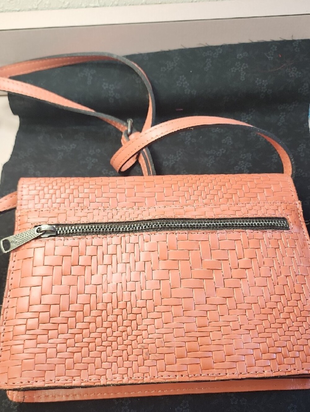 Patricia Nash Woven Leather Crossbody Bag in Orange - Picture 4 of 11